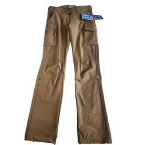 ELIRA Pee Freedom Pants Womens Medium Beige Cargo Outdoor Hiking Roll Tab NEW